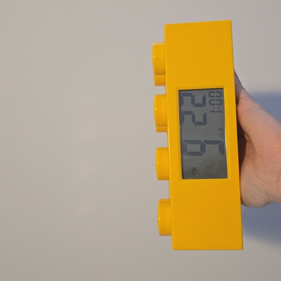 Lego Other - Lego Yellow Brick Alarm Clock 12 24 Hour Illuminated Display Official Kids 2010